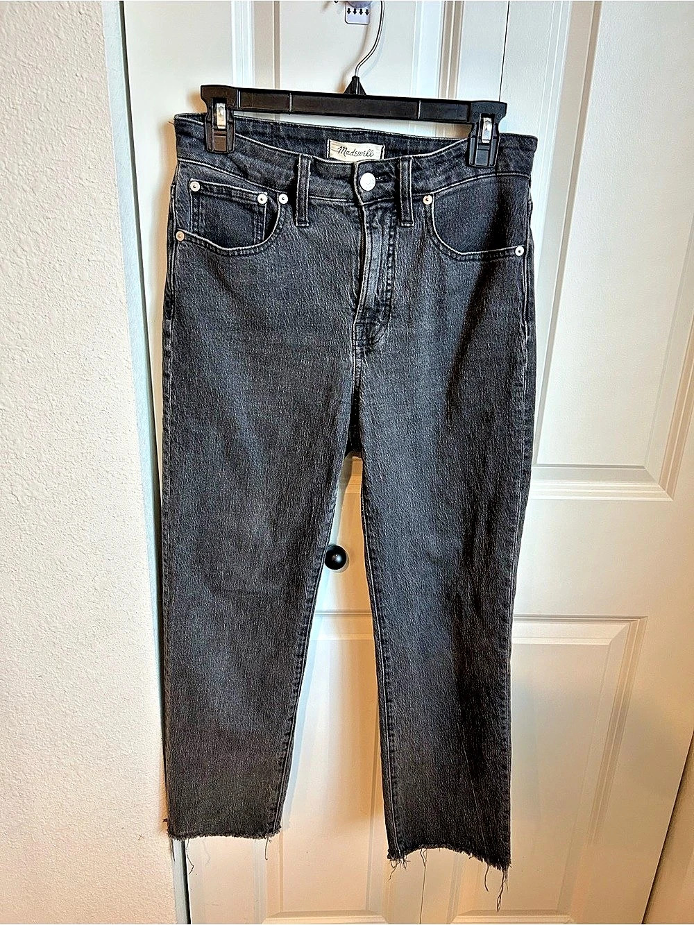 Madewell The Curvy Perfect Vintage Straight Jean Black Waist 27